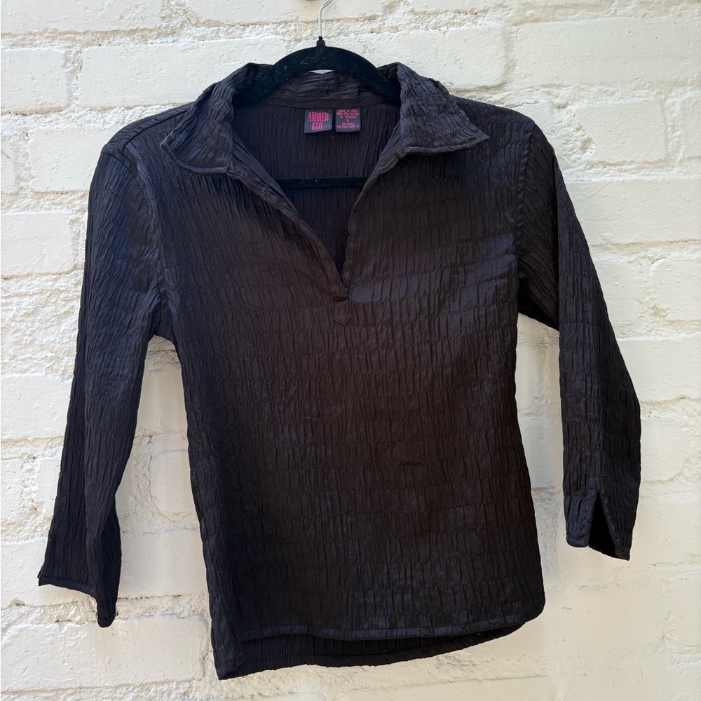 Y2K Crinkle Top - Picture 1 of 5